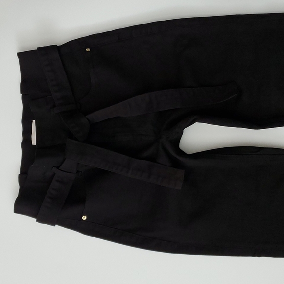 Frame High Rise Ankle Straight Paperbag jeans Film Noir - Picture 5 of 13